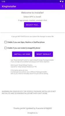 KingInstaller android App screenshot 0